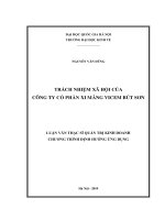Trách nhiệm xã hội của công ty cổ phần xi măng vicem bút sơn 