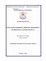 Đánh giá kết quả điều trị nội tiết ung thư tuyến tiền liệt giai đoạn IV  tt tiếng anh 