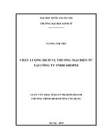 Chất lượng dịch vụ thương mại điện tử tại công ty TNHH shopee 