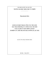 Đánh giá hiện trạng công tác thu gom rác thải sinh hoạt và tiềm năng thu hồi năng lượng từ bãi chôn lấp rác (nghiên cứu trên địa bàn quận đống đa, hà nội 