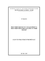 Phát triển đội ngũ tư vấn giải pháp và phát triển phần mềm tại công ty trách nhiệm hữu hạn nextop 