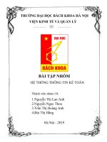 bài tập nhóm môn hệ thống thông tin kế toán: Vẽ sơ đồ DFD và vẽ lưu đồ