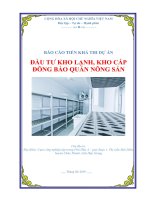 Tư vấn lập dự án Đầu tư kho lạnh, kho cấp đông bảo quản nông sản tỉnh Hậu Giang  PICC  www.lapduandautu.vn | 0903034381