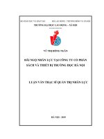 Đãi ngộ nhân lực tại công ty cổ phần sách và thiết bị trường học hà nội 