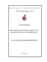 Chất lượng đội ngũ công chức thuộc uỷ ban nhân dân thị xã sơn tây, thành phố hà nội 