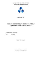 Nghiên cứu thiết lập mô hình toán phát hiện rò rỉ cho hệ thống khí nén