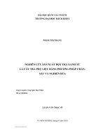 Nghiên cứu sản xuất bột trà xanh từ lá cây trà phụ liệu bằng phương pháp chần, sấy và nghiền búa