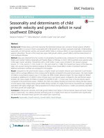 Seasonality and determinants of child growth velocity and growth deficit in rural southwest Ethiopia
