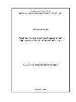 Một số thách thức trong quan hệ việt nam lào từ năm 1991 đến nay 