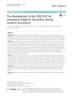 The development of the DISCO-RC for measuring children’s discomfort during research procedures