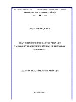Hoàn thiện công tác đào tạo nhân lực tại công ty trách nhiệm hữu hạn hệ thống dây sumi hanel 
