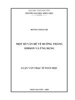 Một số vấn đề đường thẳng simson và ứng dụng 