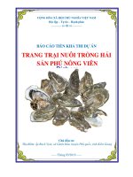 Tư vấn lập dự án Trang trại nuôi trồng hải sản Phú Nông Viên tỉnh Kiên Giang  PICC  www.lapduandautu.vn | 0903034381