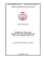 Nghiên cứu tính toán hệ dây neo công trình biển nổi đặt tại vùng biển việt nam 