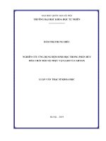 Nghiên cứu ứng dụng đệm sinh học trong phân hủy hóa chất bảo vệ thực vật (2,4d và cartap) 