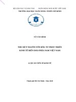 Thu hút nguồn vốn đầu tư phát triển kinh tế biển đảo phía Nam Việt Nam