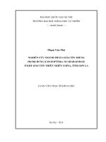 Nghiên cứu thành phần loài côn trùng họ bọ hung ở khu bảo tồn thiên nhiên copia, tỉnh sơn la 