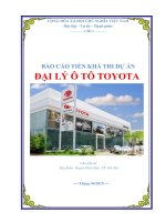Tư vấn lập dự án Đại lý ô tô Toyota tại Hà Nội  PICC  www.lapduandautu.vn | 0903034381