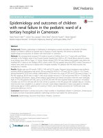 Epidemiology and outcomes of children with renal failure in the pediatric ward of a tertiary hospital in Cameroon