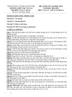 ĐỀ CƯƠNG ôn tập HKII vật lý 11 chu văn an