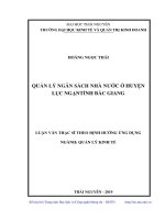 (luận văn thạc sĩ) quản lý ngân sách nhà nước ở huyện lục ngạn tỉnh bắc giang 