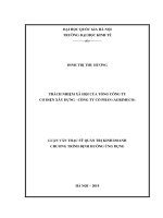 Trách nhiệm xã hội của tổng công ty cơ điện xây dựng   công ty cổ phần (AGRIMECO) 