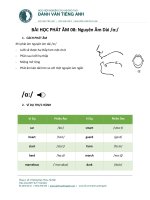 BAI HOC PHAT AM 08 nguyen am dai a   