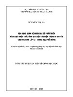 Vận dụng quan hệ nhân quả để phát triển năng lực nhận thức tính quy luật của hiện tượng di truyền cho học sinh lớp 12   THPT tt 