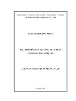 luận văn thạc sĩ đào tạo nhân lực tại công ty cổ phần tập đoàn công nghệ CMC 
