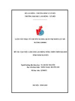 luận văn thạc sĩ tạo việc làm cho lao động nông thôn trên địa bàn tỉnh thái nguyên 