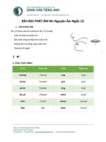 BAI HOC PHAT AM 04 nguyen am ngan i 