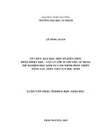 Tổ chức dạy học một số kiến thức phần nhiệt học   vật lý lớp 10 với việc sử dụng thí nghiệm học sinh tự làm nhằm phát triển năng lực sáng tạo của học sinh 