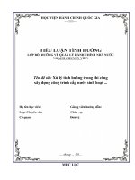 Tieu luan quan ly nha nuoc- xu ly tinh huong trong thi cong xay dung cong trinh cap nuoc sinh hoat