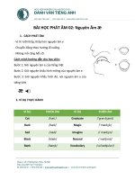 BAI HOC PHAT AM 02 nguyen am ã¦ 