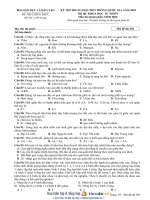 ĐỀ và đáp án môn SINH THPTQG 2018