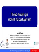 Bài giảng Ứng dụng mô hình hồi quy tuyến tính: Đánh giá mối liên quan