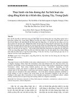 Thực hành văn hóa đương đại: Sự linh hoạt của cộng đồng Kinh tộc ở Kinh đảo, Quảng Tây, Trung Quốc
