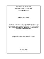 Sử dụng tài liệu bảo tàng lịch sử việt nam trong dạy học lịch sử dân tộc từ cội nguồn đến thế kỷ XV ở lớp 10 trung học phổ thông (chương trình chuẩn) 