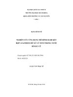 Nghiên cứu ứng dụng mô hình EGSB kết hợp Anammox để xử lý Nitơ trong nước rỉ rác cũ
