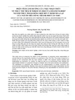 Phân tích ảnh hưởng của việc nhận thức về thực thi trách nhiệm xã hội của doanh nghiệp ngành thực phẩm đóng hộp đến ý định mua lại của người tiêu dùng thành phố Cần Thơ