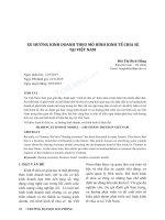 Xu hướng kinh doanh theo mô hình kinh tế chia sẻ tại Việt Nam