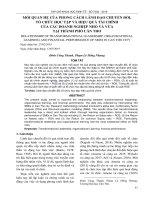 Mối quan hệ của phong cách lãnh đạo chuyển đổi, tổ chức học tập và hiệu quả tài chính của các doanh nghiệp nhỏ và vừa tại thành phố Cần Thơ