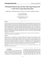 Những khó khăn trong việc thực hiện tăng trưởng xanh ở Việt Nam và giải pháp khắc phục