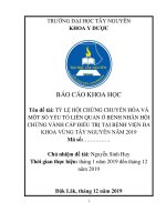 TỶ LỆ HỘI CHỨNG CHUYỂN HÓA VÀ MỘT SỐ YẾU TỐ LIÊN QUAN Ở BỆNH NHÂN HỘI CHỨNG VÀNH CẤP ĐIỀU TRỊ TẠI BỆNH VIỆN ĐA KHOA VÙNG TÂY NGUYÊN NĂM 2019