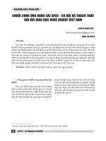 Chuỗi cung ứng nhân lực APEC – Cơ hội và thách thức đối với giáo dục nghề nghiệp Việt Nam