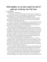Kinh nghiệm vay nợ nước ngoài của một số quốc gia và bài học cho việt nam