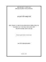 THỰC TRẠNG VÀ MỘT SỐ GIẢI PHÁP HOÀN THIỆN CÔNG TÁC TẠO ĐỘNG LỰC LÀM VIỆC CHO GIẢNG VIÊN TRƢỜNG ĐẠI HỌC NỘI VỤ HÀ NỘI