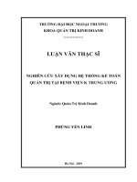 NGHIÊN CỨU XÂY DỰNG HỆ THỐNG KẾ TOÁN QUẢN TRỊ TẠI BỆNH VIỆN K TRUNG ƯƠNG