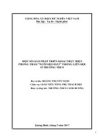 skkn một số GIẢI PHÁP TRIỂN KHAI THỰC HIỆN PHONG TRÀO “NUÔI HEO đất” TRONG LIÊN đội ở TRƯỜNG THCS 