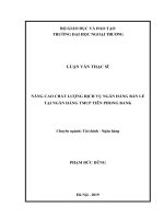 NÂNG CAO CHẤT LƯỢNG DỊCH VỤ NGÂN HÀNG BÁN LẺ TẠI NGÂN HÀNG TMCP TIÊN PHONG BANK